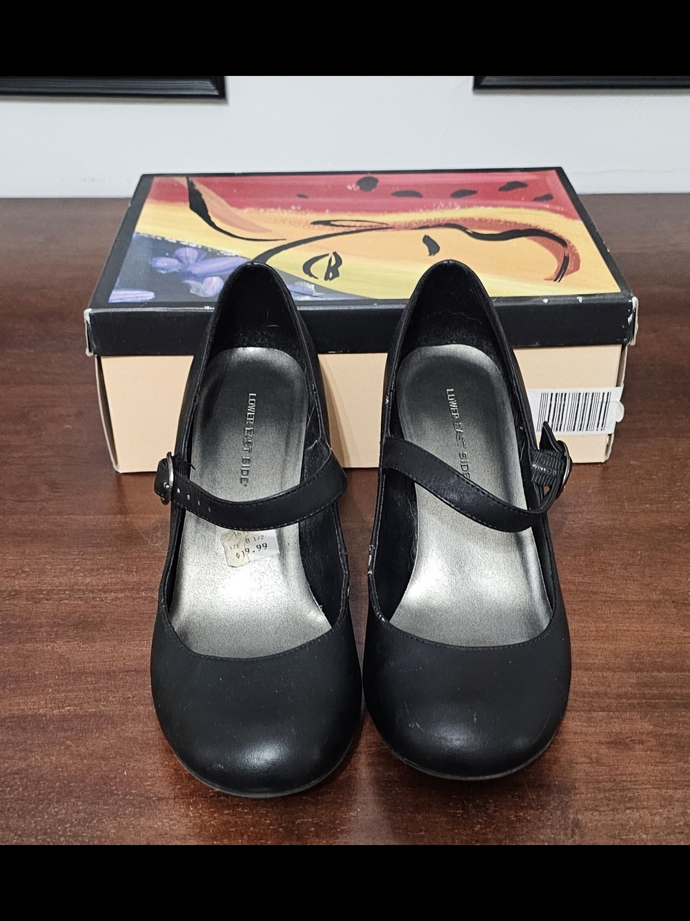 LOWER EAST SIDE Black Mary Jane Heel Pumps